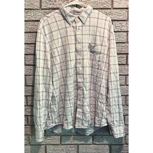 Faherty Brand Coastline Shirt Mens XL Blue Plaid Supima Cotton MXF2400